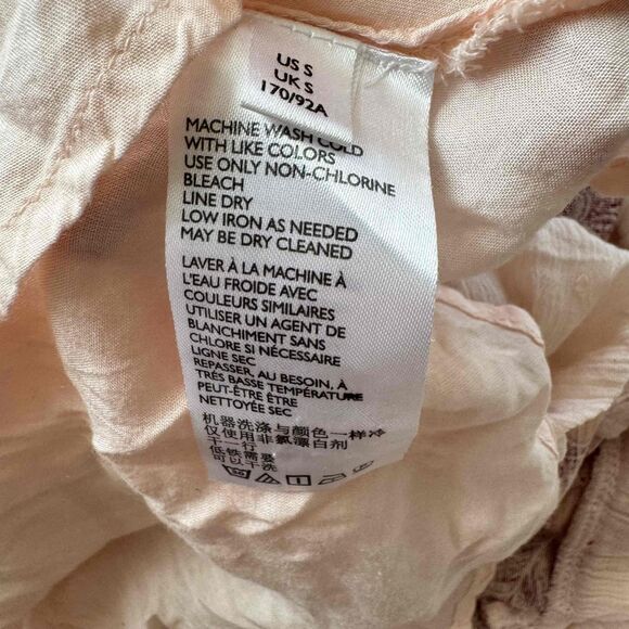 Free People My Love Mini Dress S Small Bohemian Patterned V Neck Long Sleeve - Picture 7 of 9